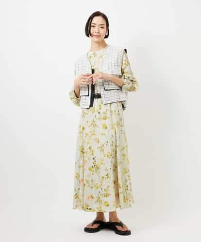 FMEDD12490 MICHEL KLEIN フラワープリントワンピース