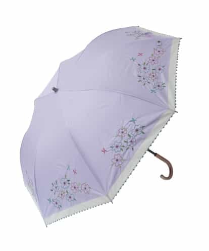 GG8FV31110  【晴雨兼用/UV】フラワー刺繍デザイン折りたたみ傘
