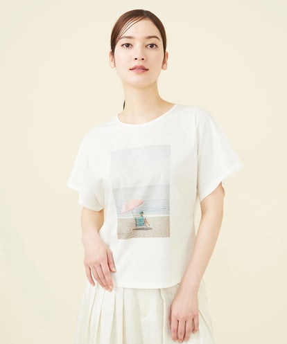 GHKGX08190  【PLAYA】ビーチサイドプリントTシャツ