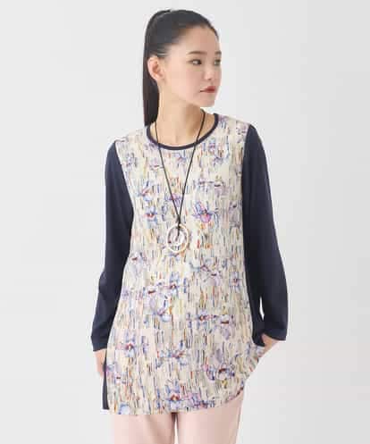 RBKDD09260 HIROKO BIS アイリスフラワープリントチュニック /洗える