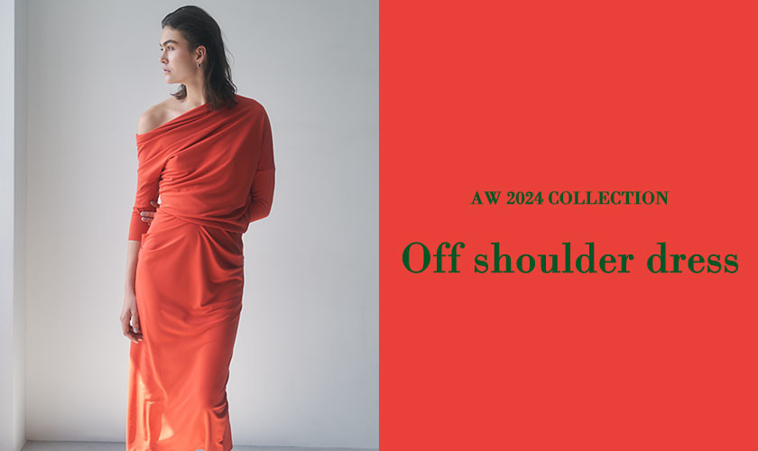 【S SYBILLA】AW24 - Off shoulder dress -