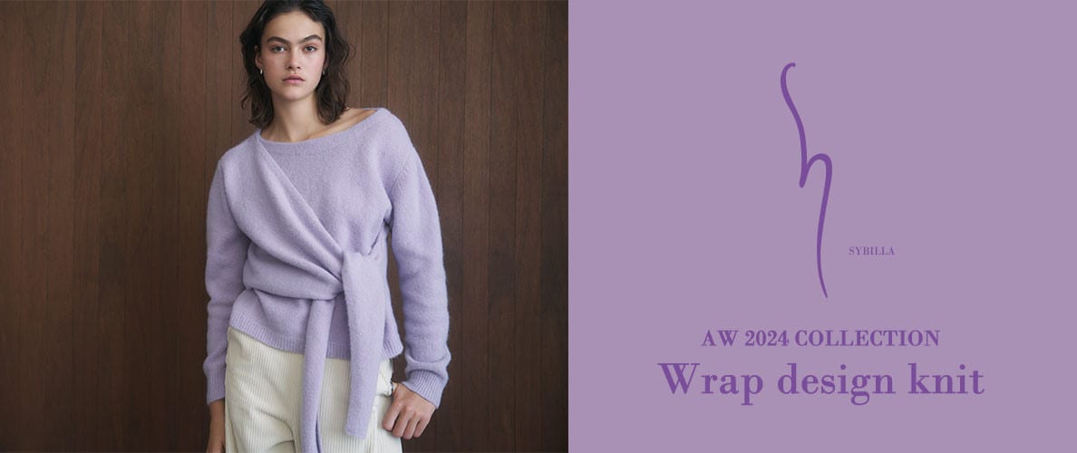 【S SYBILLA】AW24 - Wrap design knit -