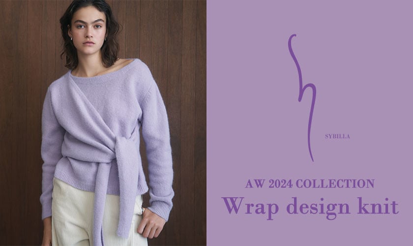 【S SYBILLA】AW24 - Wrap design knit -