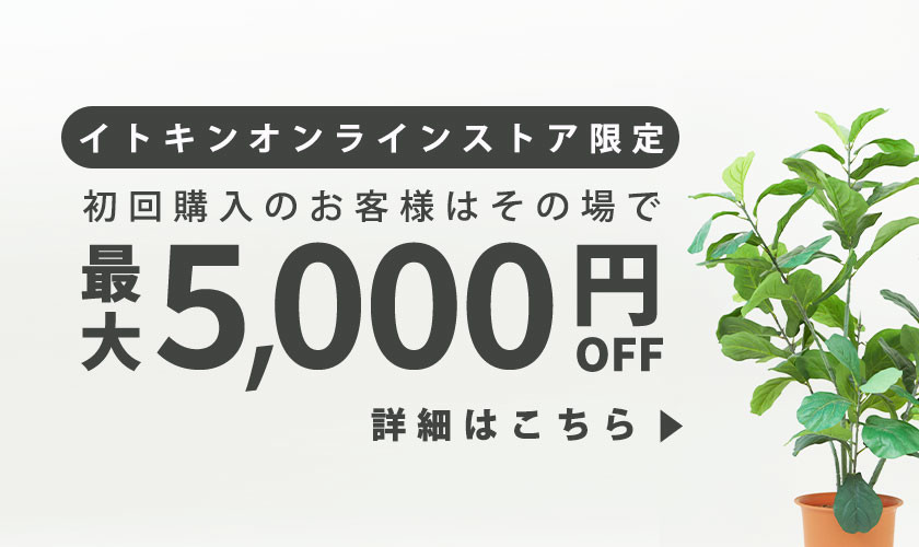 初回購入のお客様限定 最大5,000円OFF