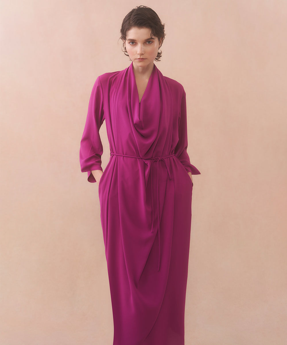 Front drape dress