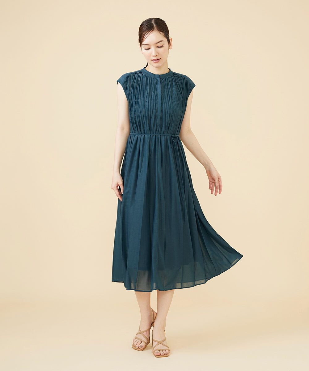 Washer random pleats dress