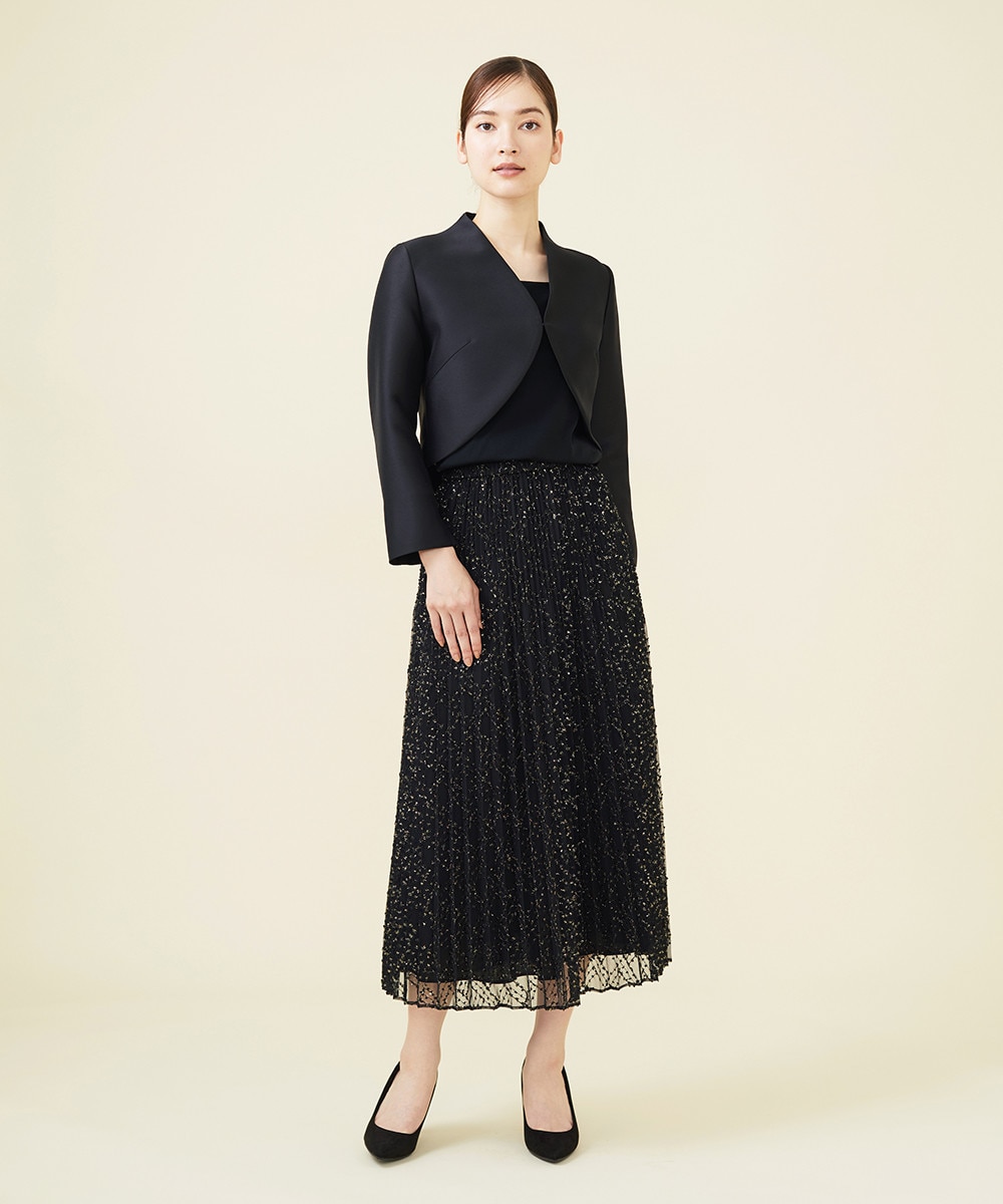 Lamè pleats skirt