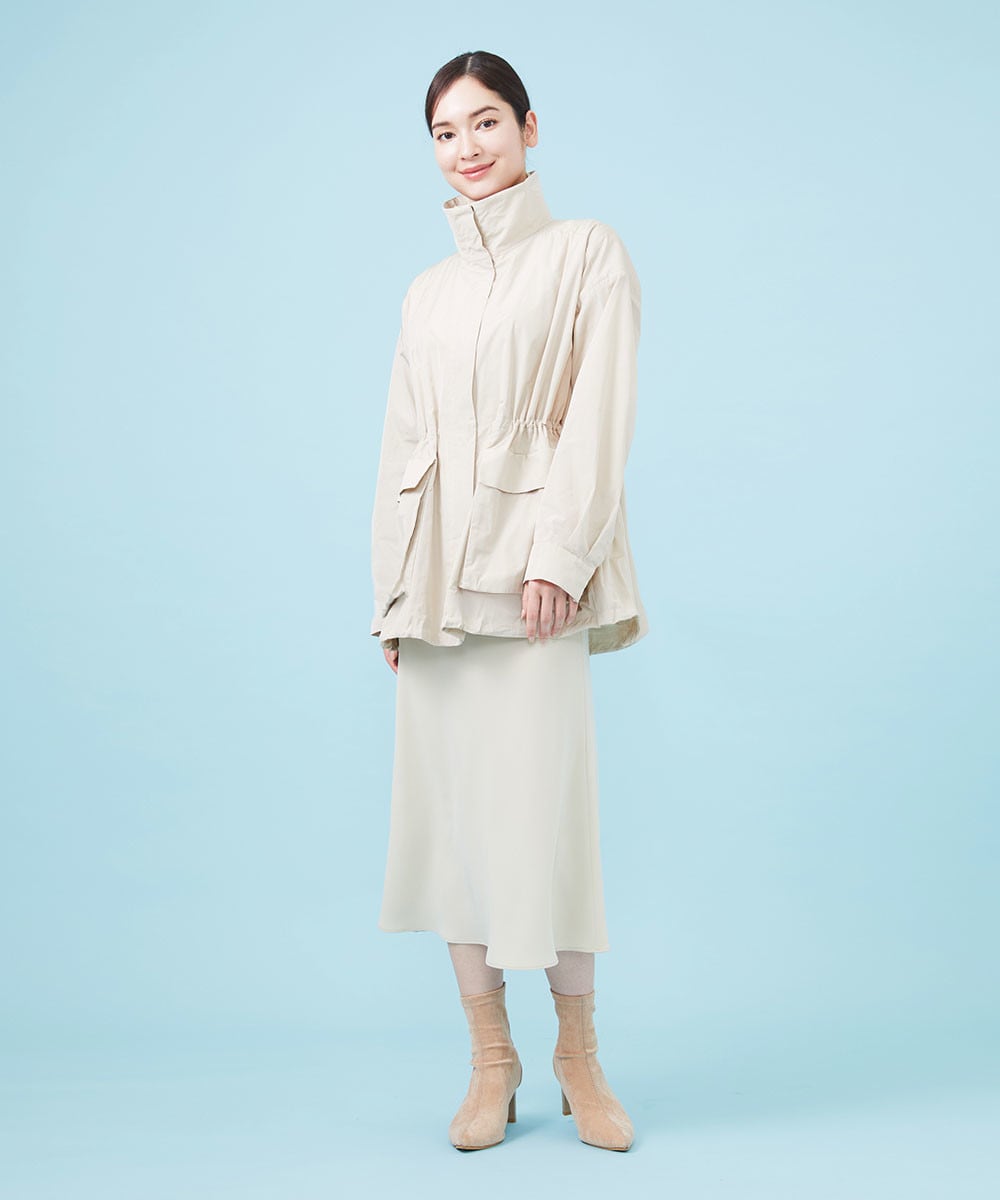 Silky taffeta blouson