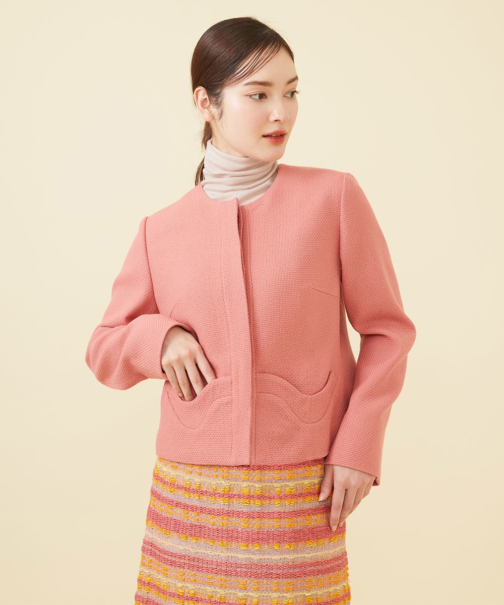 Pink tweed jacket