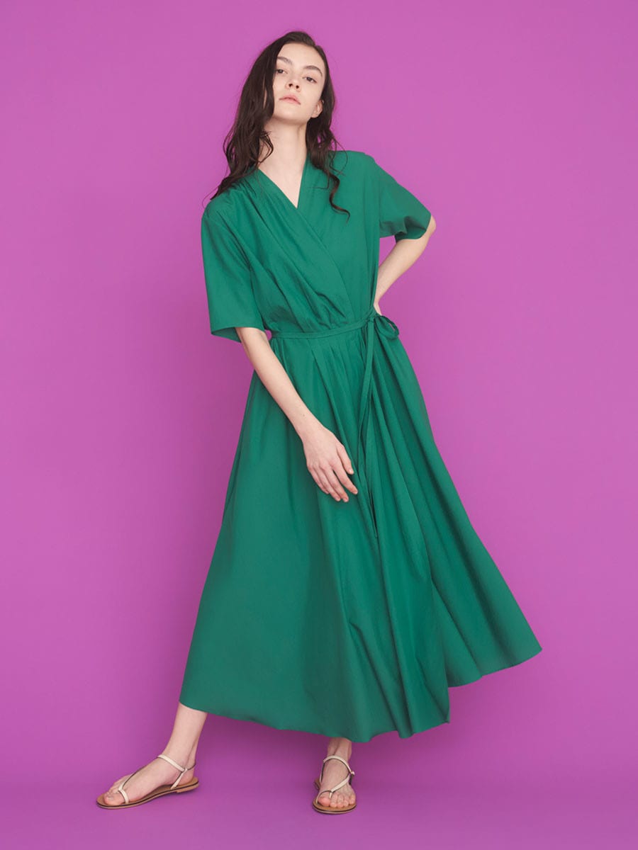 Cotton wrap dress