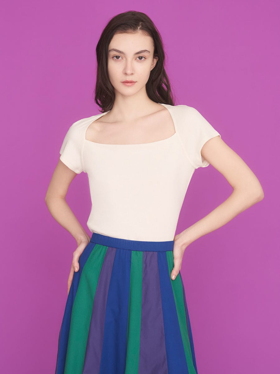 Multi-color combination skirt