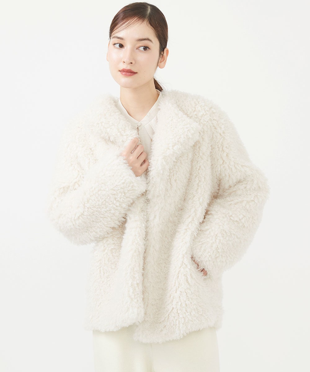 Needle punch fur jacket