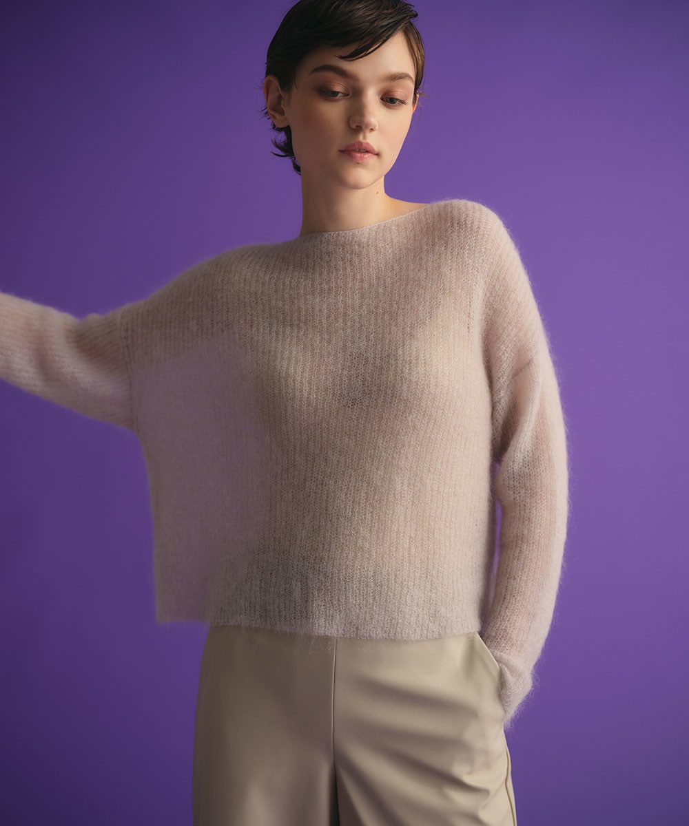 Mohair knit pullover