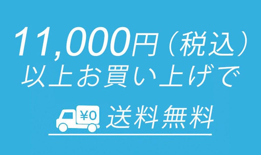 11,000円（税込）以上で送料無料！