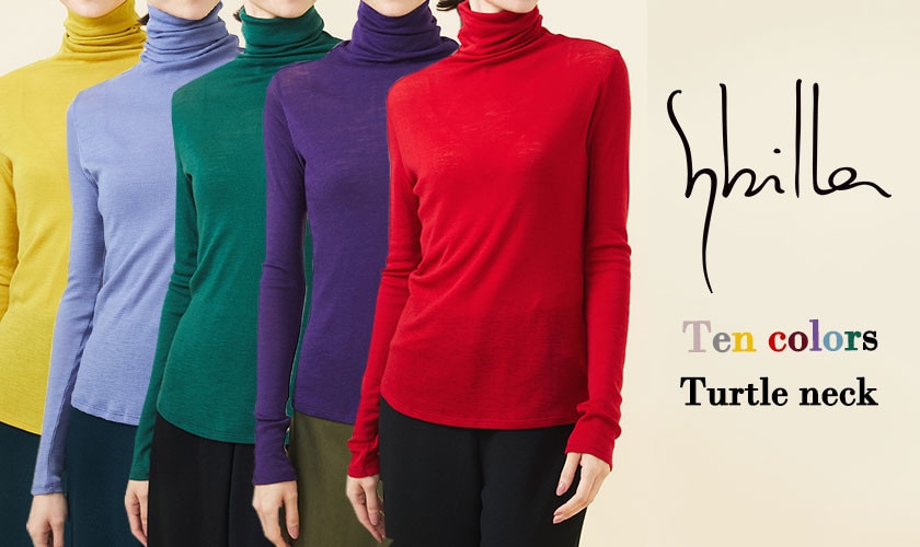 Sybilla Winter 2024 -10 colorways turtle neck-