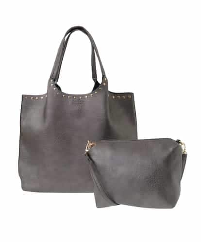 BJCAA01150 MK MICHEL KLEIN BAG [2WAY/インナーバッグ付き]スタッズデザイントートバッグ