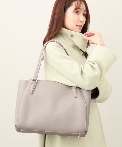 BKBAA02180 MK MICHEL KLEIN BAG [2WAY]合成皮革エレガントスクエアトートバッグ