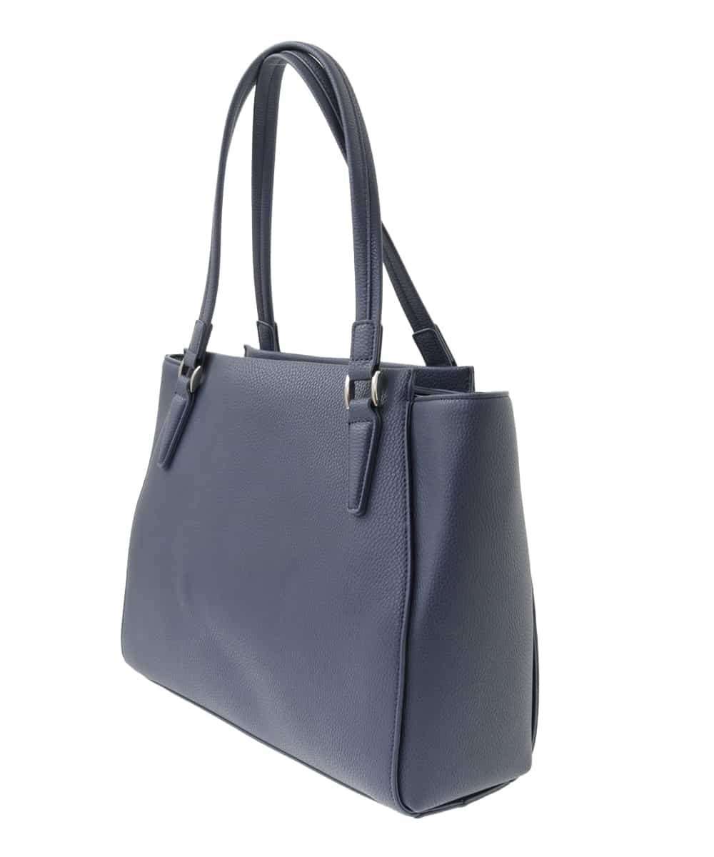 BKBAA02180 MK MICHEL KLEIN BAG(MK ミッシェルクラン バッグ) [2WAY]合成皮革エレガントスクエアトートバッグ ネイビー