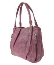 BKBAA26160 MK MICHEL KLEIN BAG(MK ミッシェルクラン バッグ) [2WAY]タックラウンドトートバッグ レッド