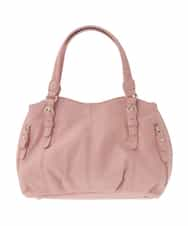 BKCAA04140 MK MICHEL KLEIN BAG(MK ミッシェルクラン バッグ) [2WAY]ベルトアクセントラウンドトートバッグ ピンク