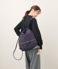 BKCAA26165 MK MICHEL KLEIN BAG(MK ミッシェルクラン バッグ) [2WAY/A4サイズ対応]パンチングデザイン変形トートバッグ ライトブルー