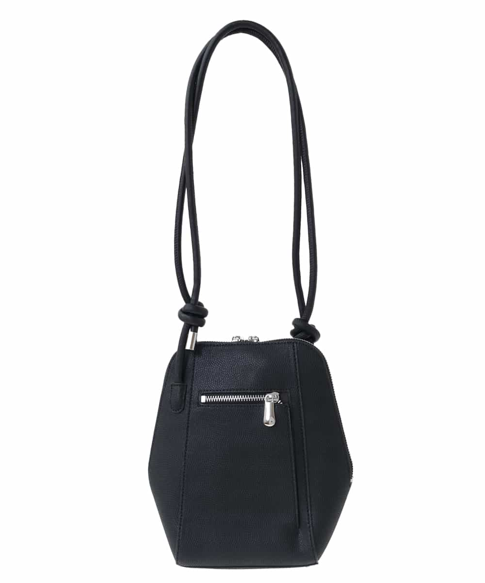 BKCAA83120 MK MICHEL KLEIN BAG(MK ミッシェルクラン バッグ) 型押しミニショルダーバッグ ブラック