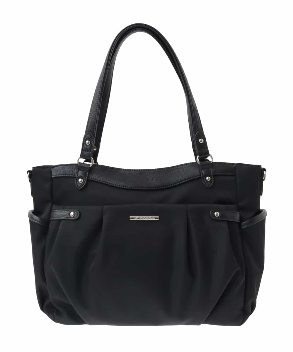 BKRAB31180 MK MICHEL KLEIN BAG(MK ミッシェルクラン バッグ) [2WAY/撥水加工]レザージョイントナイロントートバッグ ブラック