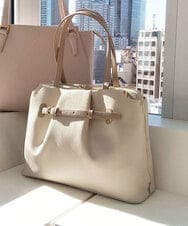 BPBEA22160 MK MICHEL KLEIN BAG(MK ミッシェルクラン バッグ) [2WAY]タックベルトデザイントートバッグ アイボリー