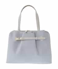 BPBEA22160 MK MICHEL KLEIN BAG(MK ミッシェルクラン バッグ) [2WAY]タックベルトデザイントートバッグ ライトブルー