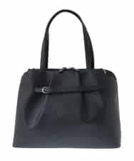 BPBEA22160 MK MICHEL KLEIN BAG(MK ミッシェルクラン バッグ) [2WAY]タックベルトデザイントートバッグ ブラック