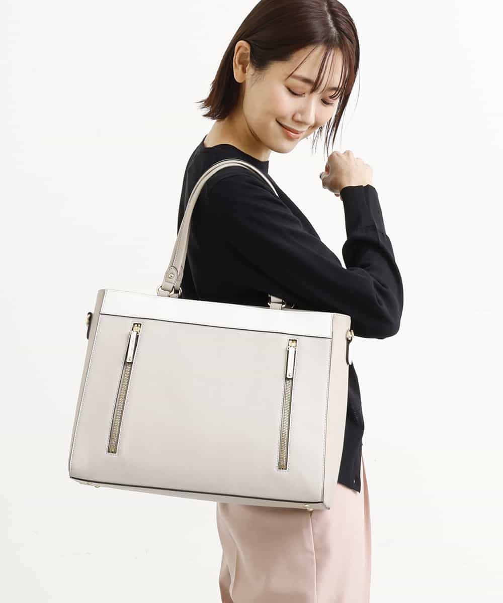 2WAY】バイカラースクエアトートバッグ(トートバッグ) | MK MICHEL KLEIN BAG(MK ミッシェルクラン バッグ )｜イトキンオンラインストア