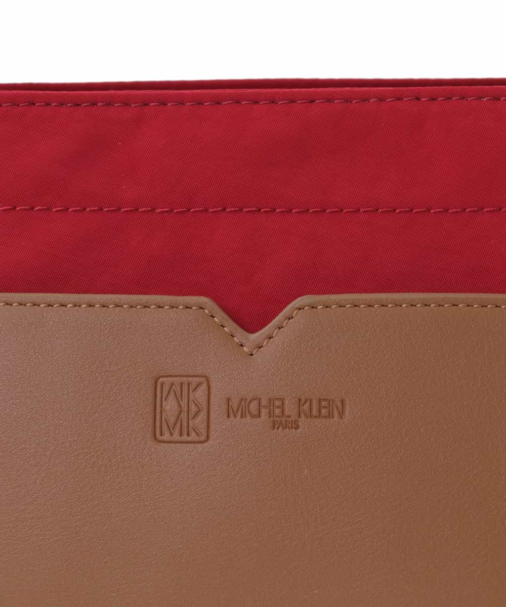 BPCAA21120 MK MICHEL KLEIN BAG(MK ミッシェルクラン バッグ) [2WAY]異素材ポケットワンハンドルバッグ レッド