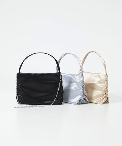 BPCEA11120 MK MICHEL KLEIN BAG [2WAY]サイドギャザーサテントートバッグ