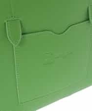 BPCGV36150 MK MICHEL KLEIN BAG(MK ミッシェルクラン バッグ) [ポーチ付き]パンチングデザイントートバッグ グリーン