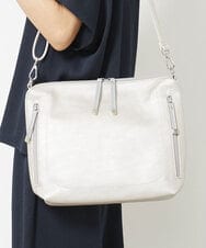 BPCGV63140 MK MICHEL KLEIN BAG(MK ミッシェルクラン バッグ) [2WAY]パンチングハンドルサイドファスナーバッグ ラベンダー