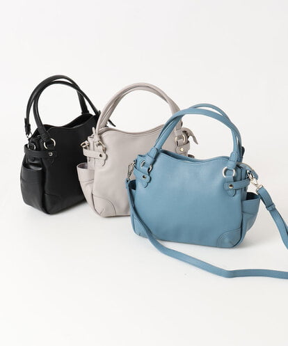 BPCJV72150 MK MICHEL KLEIN BAG [2WAY]メタルアクセントラウンドトートバッグ