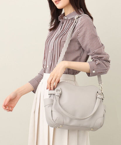 BPCJV72150 MK MICHEL KLEIN BAG [2WAY]メタルアクセントラウンドトートバッグ