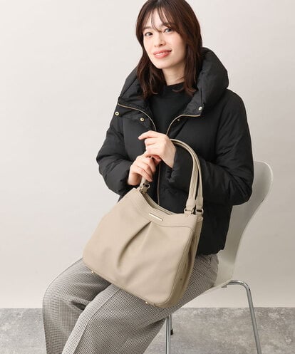 BPCLV93160 MK MICHEL KLEIN BAG [2WAY]合成皮革タックデザインバッグ