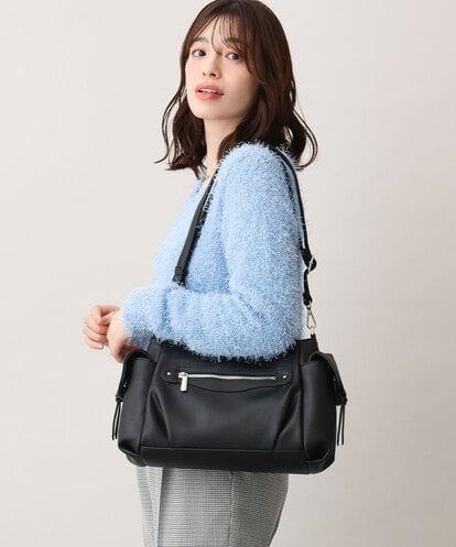 BPCLV94160 MK MICHEL KLEIN BAG [2WAY]サイドポケットデザイン合成皮革バッグ