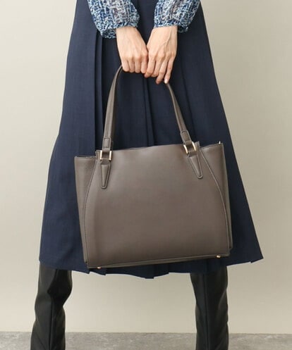 BPKAA02320 MK MICHEL KLEIN BAG [2WAY]牛革エレガントスクエアトートバッグ