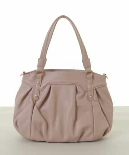 BPKAA08290 MK MICHEL KLEIN BAG [2WAY]タックアクセント牛革トートバッグ