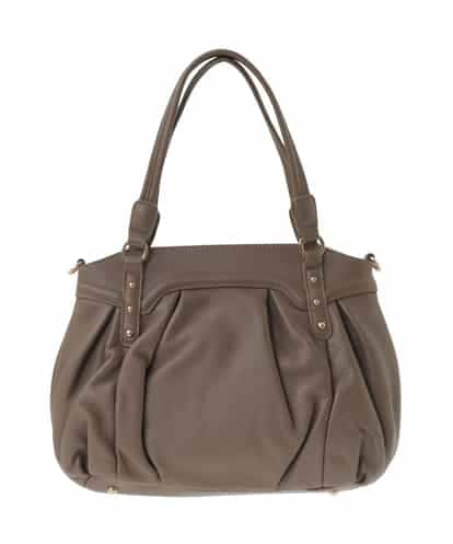 BPKAA08290 MK MICHEL KLEIN BAG [2WAY]タックアクセント牛革トートバッグ