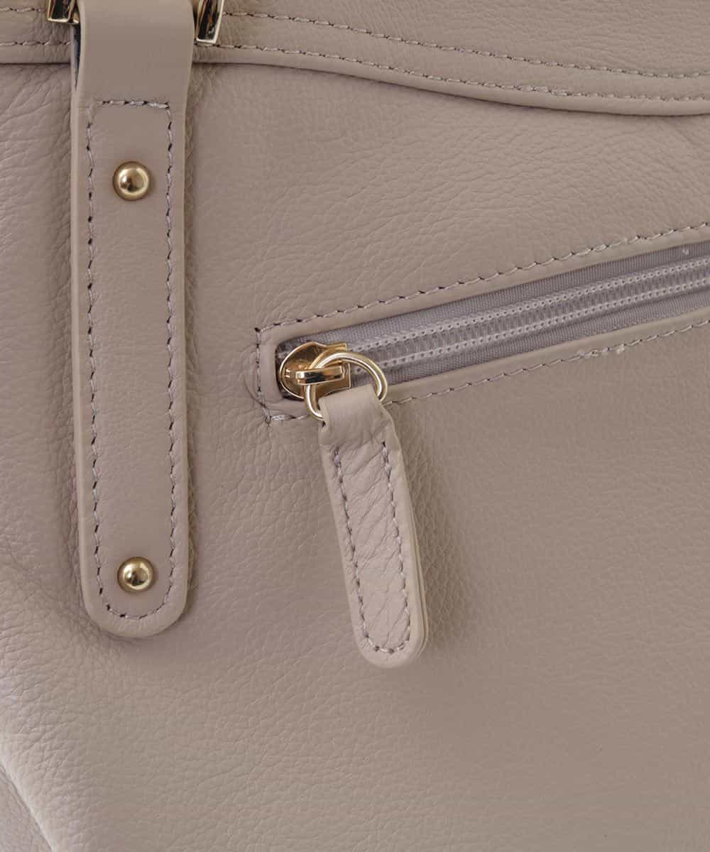 BPKAA22280 MK MICHEL KLEIN BAG(MK ミッシェルクラン バッグ) [2WAY]フロントタックラウンドトートバッグ グレー