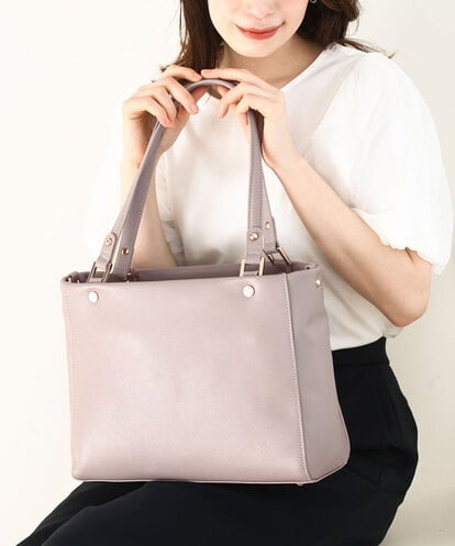 BPKGA04280 MK MICHEL KLEIN BAG [2WAY]メタルポイント牛革トートバッグ