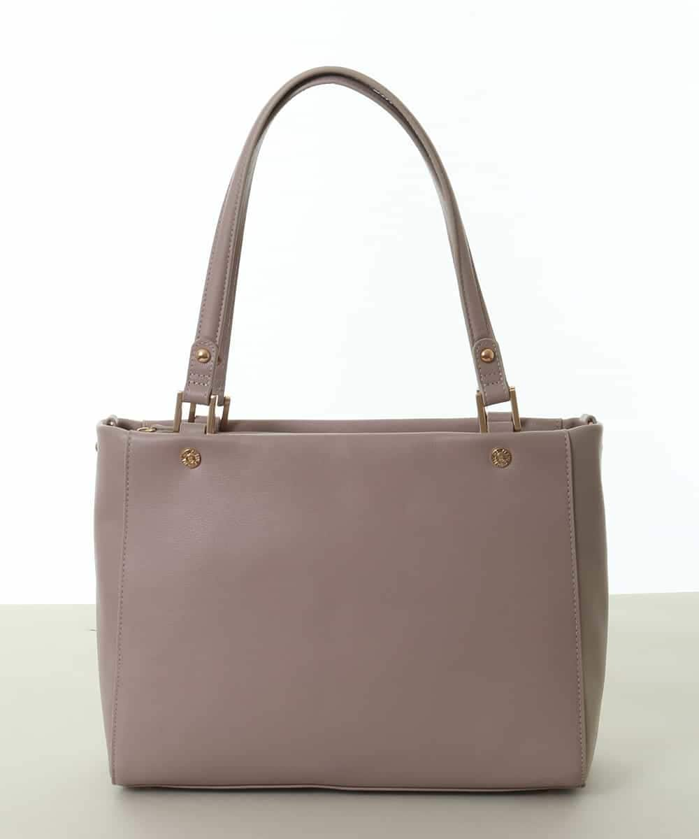 BPKGA04280 MK MICHEL KLEIN BAG(MK ミッシェルクラン バッグ) [2WAY]メタルポイント牛革トートバッグ ライトグレー