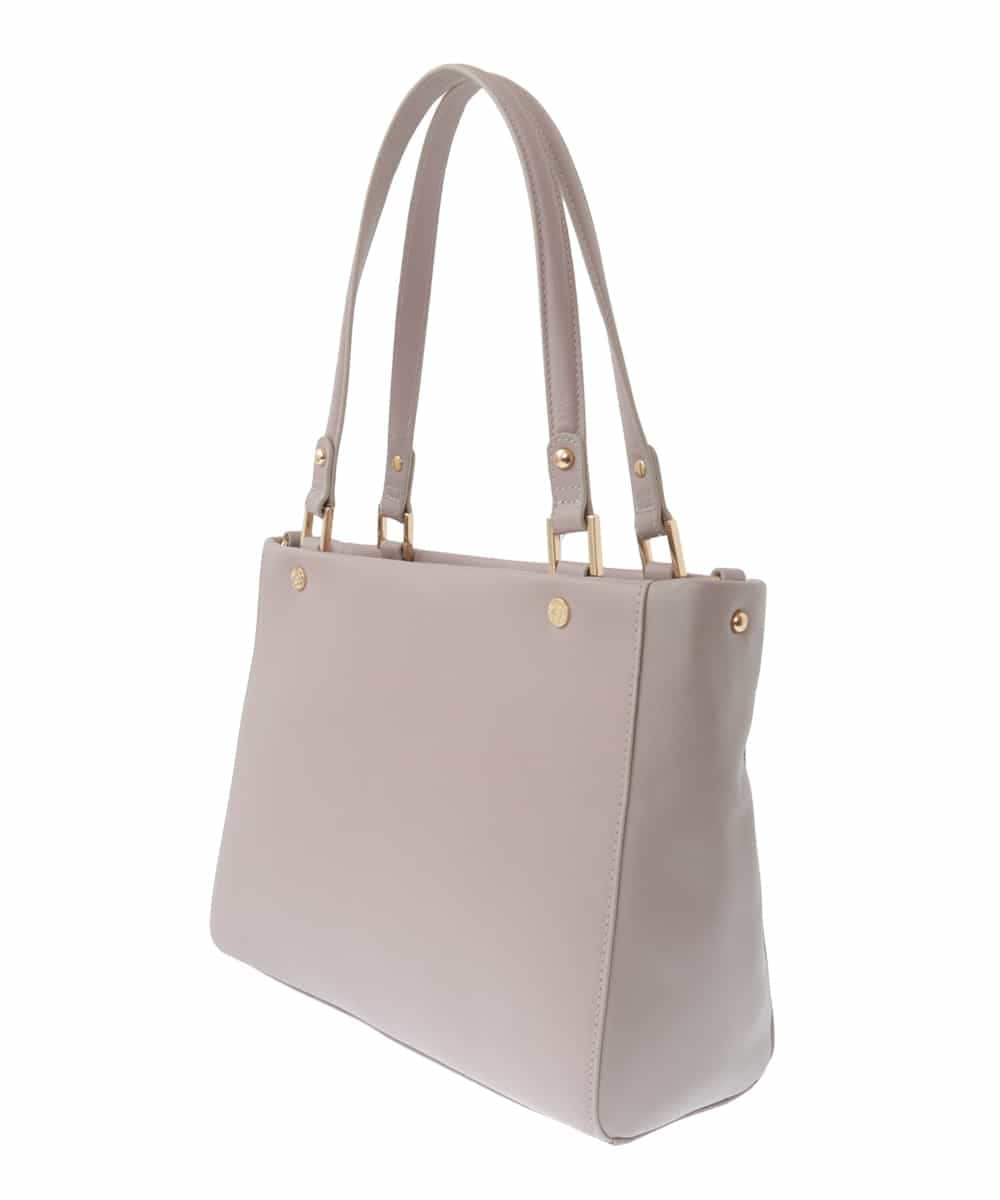 BPKGA04280 MK MICHEL KLEIN BAG(MK ミッシェルクラン バッグ) [2WAY]メタルポイント牛革トートバッグ ライトグレー