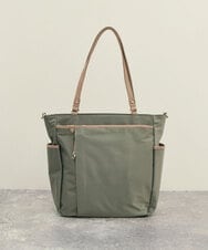 BPRAA04190 MK MICHEL KLEIN BAG(MK ミッシェルクラン バッグ) [2WAY]レザージョイントナイロントートバッグ ベージュ