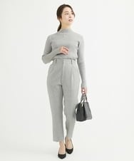 F1FAV54090 MK MICHEL KLEIN(小さいサイズ)(メゾン ドゥ サンク) 【小さいサイズ】モックネックリブニット/洗える ホワイト