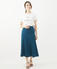 F1KGV40075 MK MICHEL KLEIN(小さいサイズ)(メゾン ドゥ サンク) 【小さいサイズ】ベーシックロゴTシャツ/洗える ベージュ