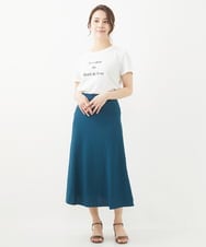 F1KGV40075 MK MICHEL KLEIN(小さいサイズ)(メゾン ドゥ サンク) 【小さいサイズ】ベーシックロゴTシャツ/洗える ベージュ